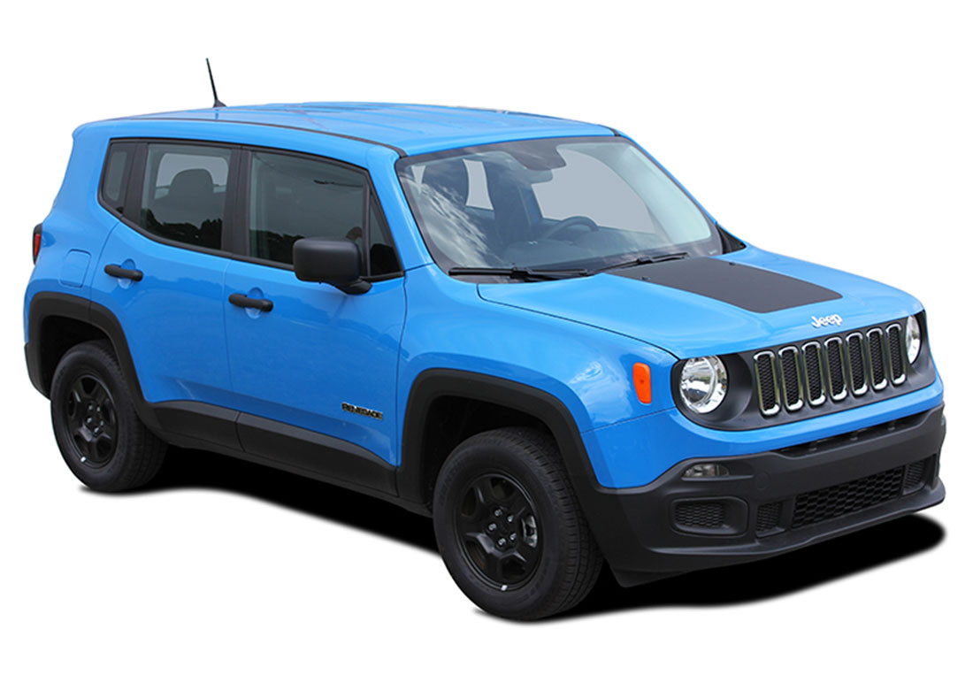 Renegade Hood Jeep Renegade Hood Decal Trailhawk Vinyl Graphics Stripe Kit For 14 21 Models Moproauto Professional Vinyl Graphics And Striping