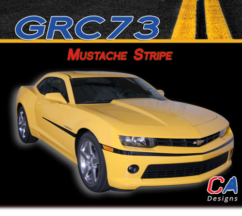 2014-2015 Chevy Camaro Mustache Stripe : Vinyl Graphics Kit (M-GRC73)