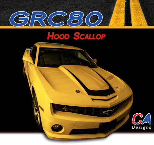 2010-2013 Chevy Camaro Hood Scallop : Vinyl Graphics Kit (M-GRC80)