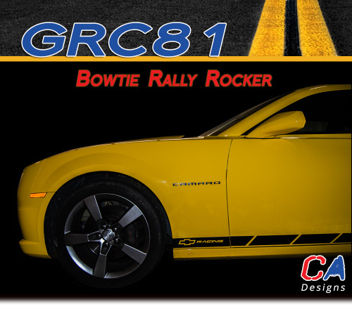 2010-2013 Chevy Camaro Bowtie Rally Rocker : Vinyl Graphics Kit (M-GRC81)