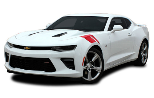2016 2017 2018 Camaro HASHMARK : Chevy Camaro "OEM Factory Lemans Style" Hood to Fender Hash Vinyl Stripes Graphics Decals Kit (fits SS, RS, V6 MODELS) (M-PDS3962)