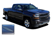 STERLING SPIKES : 2016 2017 2018 Chevy Silverado Lateral Hood Spears Vinyl Graphic Decal Racing Stripe Kit (M-PDS3943)
