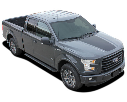 REAPER HOOD Solid Color : Ford F-150  Hood Blackout Vinyl Graphic Decal Stripe Kit for 2015, 2016, 2017, 2018, 2019, 2020 Models (M-PDS3975)