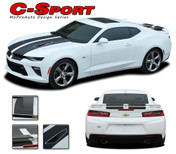 2016 Camaro C-SPORT - Chevy Camaro "OEM Factory Style" Vinyl Graphics Racing Stripes Rally Decals Kit (fits SS, RS, V6 MODELS)