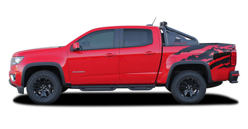 ANTERO : 2015 2016 2017 2018 2019 2020 2021 2022 Chevy Colorado Rear Truck Bed Accent Vinyl Graphic Package Decal Stripe Kit (M-PDS-4151)