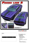 Challenger FINISH LINE 2 : Center Wide Rallye Redline Style Vinyl Racing Stripes Hood Decal Graphics Kit fits 2015, 2016, 2017, 2018, 2019, 2020, 2021, 2022, 2023 Dodge Challenger (M-PDS4241) - Details
