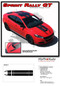 SPRINT RALLY GT : Hood, Roof, and Deck Lid Vinyl Graphic Racing Stripes for 2016 Dodge Dart GT - DETAILS