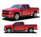 FLOW : 2016 2017 2018 Chevy Silverado "Special Edition Rally Style" Hood and Side Upper Body Hockey Accent Vinyl Graphic Decal Stripe Kit (PDS-4407)