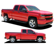 ACCELERATOR : 2014 2015 2016 2017 2018 Chevy Silverado Upper Body Line Accent Rally Side Vinyl Graphic Decal Stripe Kit (PDS-4403)