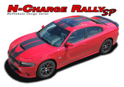 REPLACEMENT SECTIONS FOR - N-CHARGE RALLY S-PACK : R/T Scat Pack SRT 392 Hellcat Racing Stripe Rally Vinyl Graphics Decals Kit for Dodge Charger