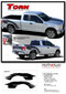 TORN : Ford F-150 Side Truck Bed 4X4 Mudslinger Ripped Style Vinyl Graphic Stripes and Decals Kit for 2015, 2016, 2017, 2018, 2019, 2020 Models (M-PDS-4778) - DETAILS