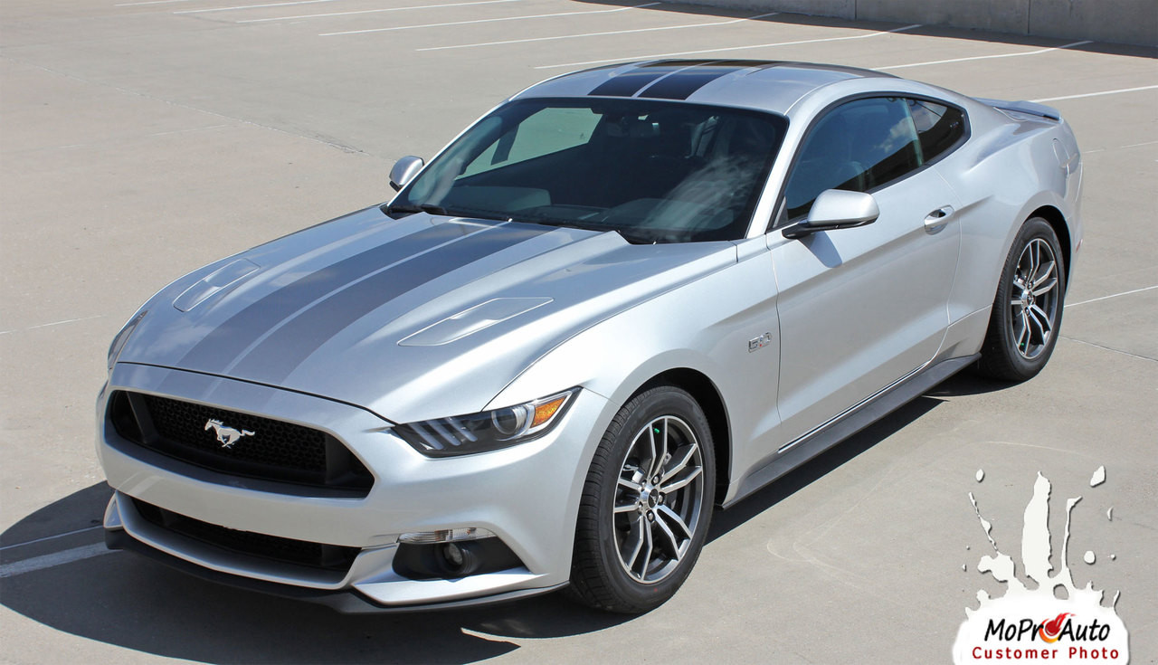FADE RALLY : Ford Mustang Faded Racing Stripes Fading Hood Vinyl ...