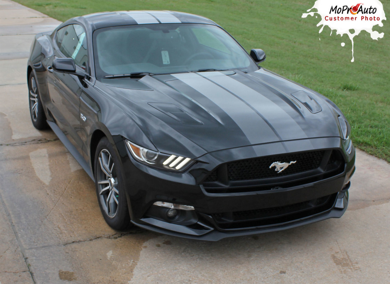 FADE RALLY Ford Mustang Faded Racing Stripes Fading Hood Vinyl
