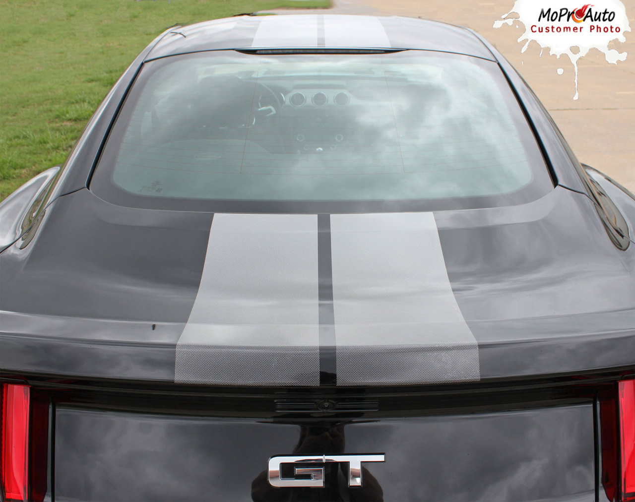 FADE RALLY Ford Mustang Faded Racing Stripes Fading Hood Vinyl