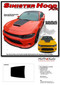 2015-2023 SINISTER AIR HOOD : Dodge Charger Daytona Hemi SRT 392 Style Center Hood Vinyl Graphic Decals and Stripe Kit - Details