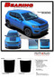 BEARING : Jeep Compass Vinyl Graphics Decal Stripe Hood Blackout Kit for 2017, 2018, 2019, 2020, 2021, 2022, 2023, 2024 Models (M-PDS-5065)  - Details