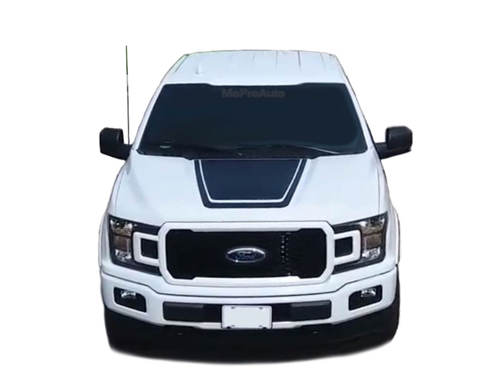 Lead Hood Ford F 150 Hood Decals Special Edition Stripes Lead Foot Appearance Package Vinyl Graphics 2015 2020 Moproauto Professional Vinyl Graphics And Striping