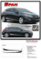 SPAN : Chevy Cruze Lower Rocker Door Stripes 2017-2019 Vinyl Graphic Decals Hatchback or Coupe Kit (M-PDS-5108) - Details