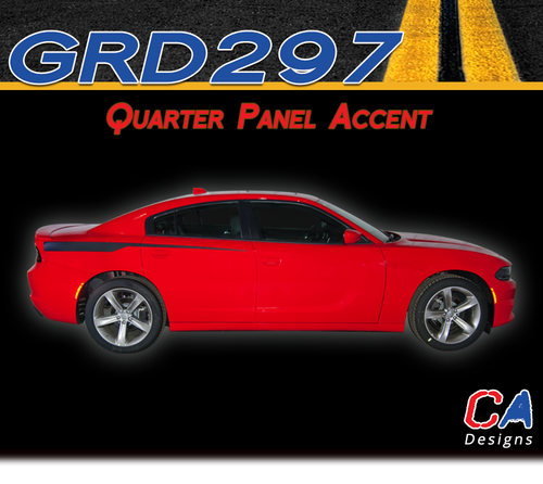 2015-2018 Dodge Charger Stripes Decals Quarter Panel Accent Vinyl Graphic Kit (M-GRD297)