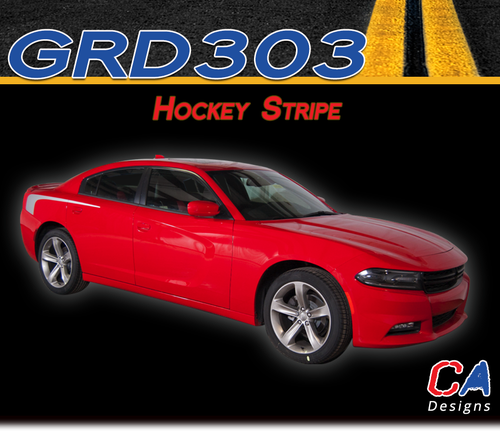 2015-2018 Dodge Charger Stripes Decals Hockey Stripe Quarter Panel Accent Vinyl Graphic Kit (M-GRD303)