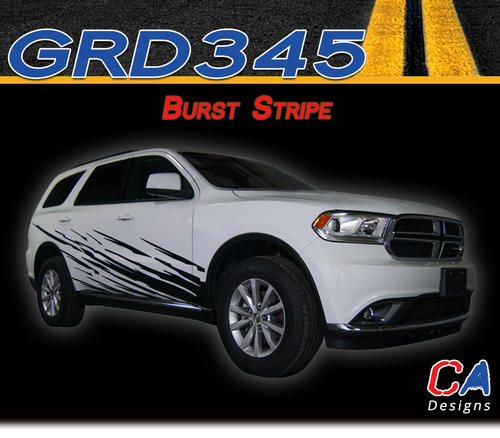 2010-2018 Dodge Durango Burst Body Stripe Vinyl Striping Graphic Kit (M-GRD345)