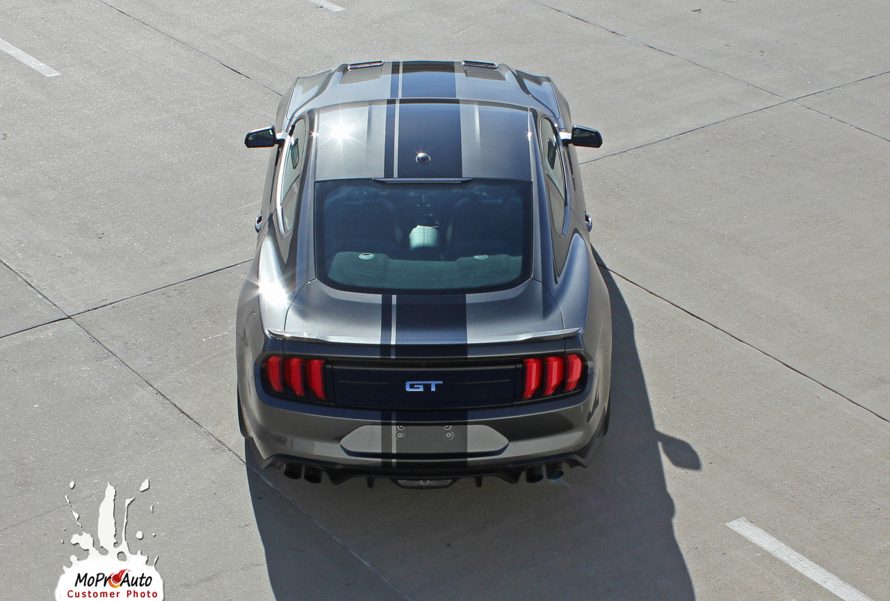 Euro Xl Rally Ford Mustang Racing Stripes Center Wide