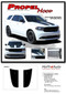 PROPEL HOOD : 2011 2012 2013 2014 2015 2016 2017 2018 2019 2020 2021 2022 2023 Dodge Durango Split Hood Stripes Decals Vinyl Graphics Kit - Details