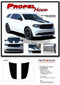 PROPEL HOOD for 2011-2025 Dodge Durango Split Hood Stripes Decals Vinyl Graphics Kit - Details