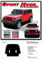 Jeep Wrangler Hood Vinyl Graphics Decal Stripe Kit for 2018-2026 Models (M-PDS-5564)