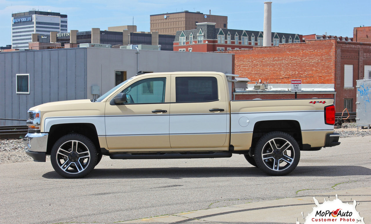 Cheyenne Retro 2014 2018 Chevy Silverado Mid Body Wrap
