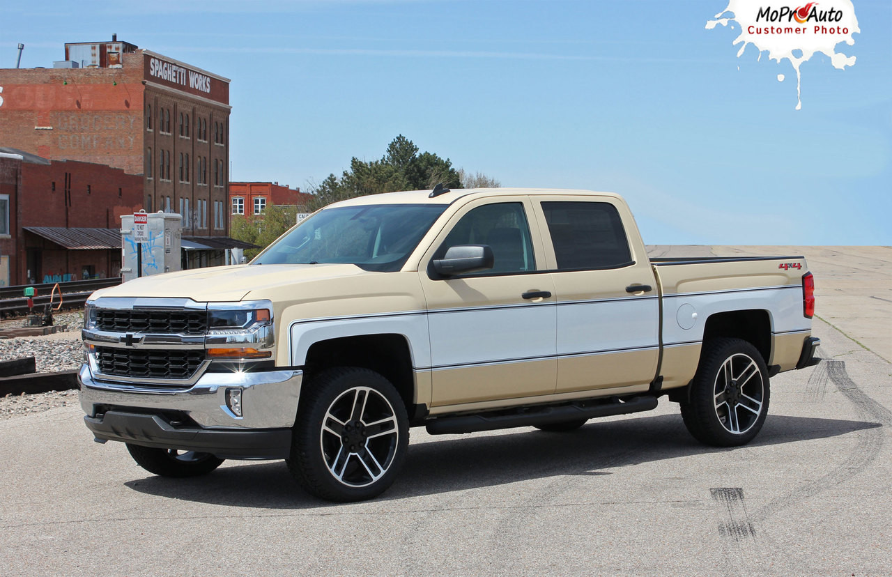 Cheyenne Retro 2014 2018 Chevy Silverado Mid Body Wrap