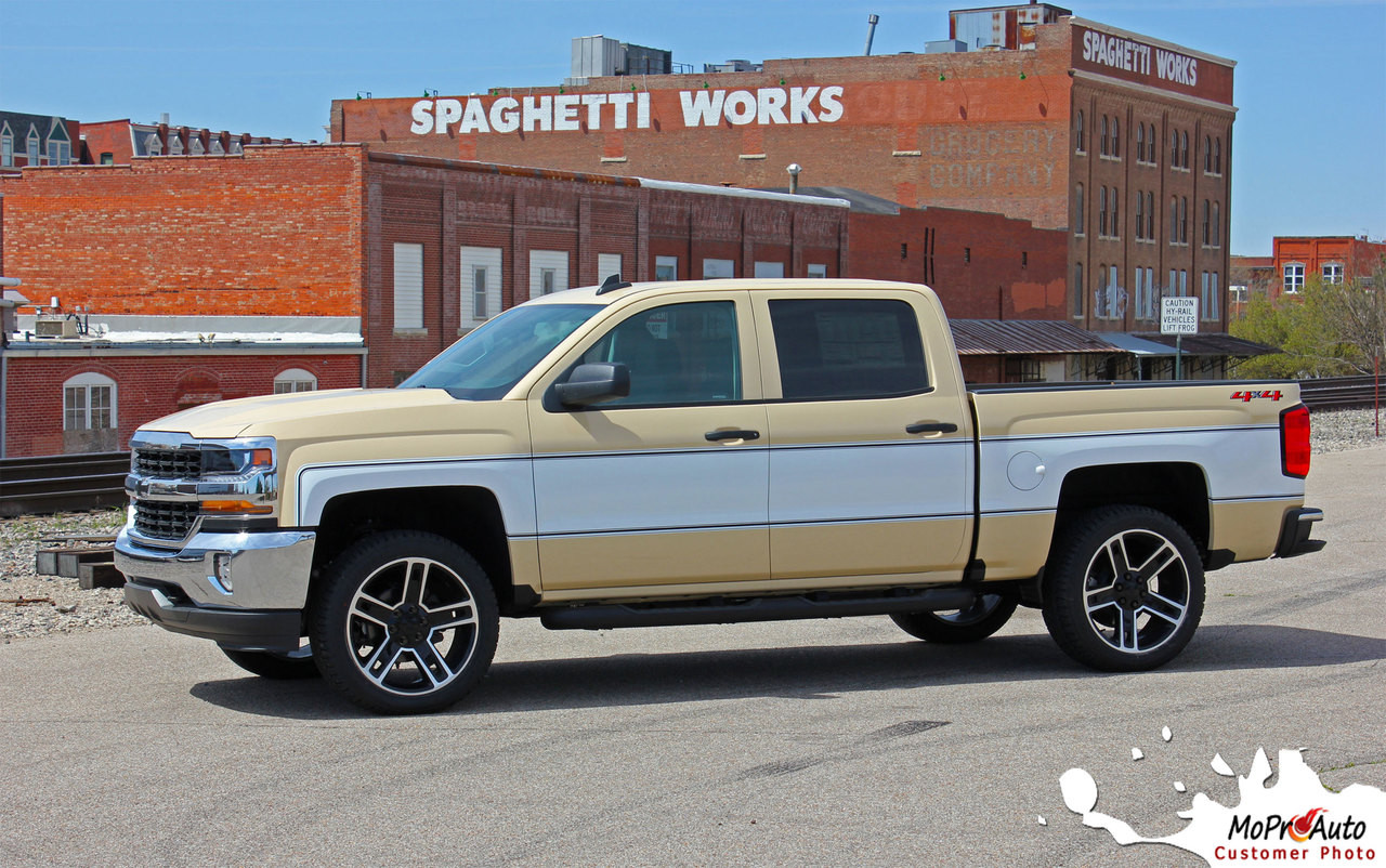 Cheyenne Retro 2014 2018 Chevy Silverado Mid Body Wrap