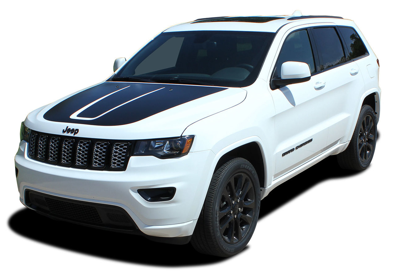 Trail Hood Jeep Grand Cherokee Trailhawk Hood Decal Stripe Vinyl Graphic Kit For 2011 2020 Models Moproauto Professional Vinyl Graphics And Striping