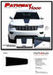 PATHWAY HOOD : Jeep Grand Cherokee Center Hood Decal Stripe Vinyl Graphic Kit for 2011, 2012, 2013, 2014, 2015, 2016, 2017, 2018, 2019, 2020, 2021 Models - Details