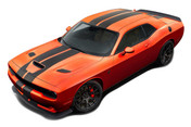 Dodge Challenger Racing Stripes SRT HELLCAT RALLY : Vinyl Graphics Bumper to Bumper Decals fits 2015, 2016, 2017, 2018, 2019, 2020, 2021, 2022, 2023