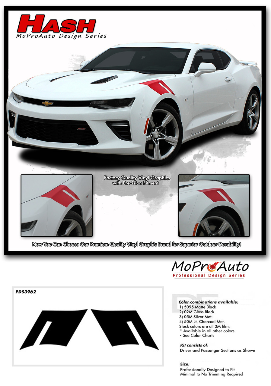 2016 2017 2018 Chevy Camaro Hash Marks Timing Stripes RS SS Decals Kit