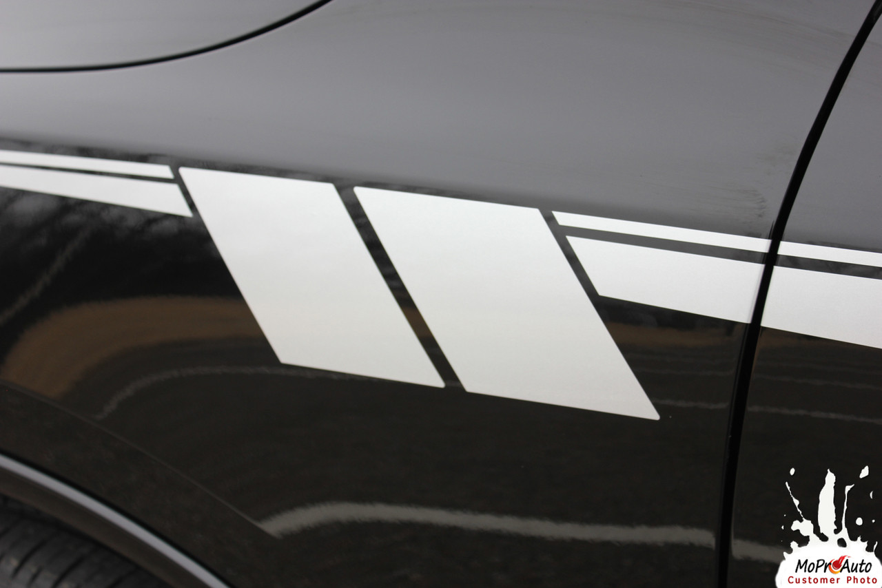 DURANGO RUNAWAY SIDES | 2011 2012 2013 2014 2015 2016 2017 2018 2019 2020 2021 2022 2023 2024 Dodge Durango Rear Quarter Panel Accent Blackout Vinyl Graphics Kit MoProAuto Pro Design Series