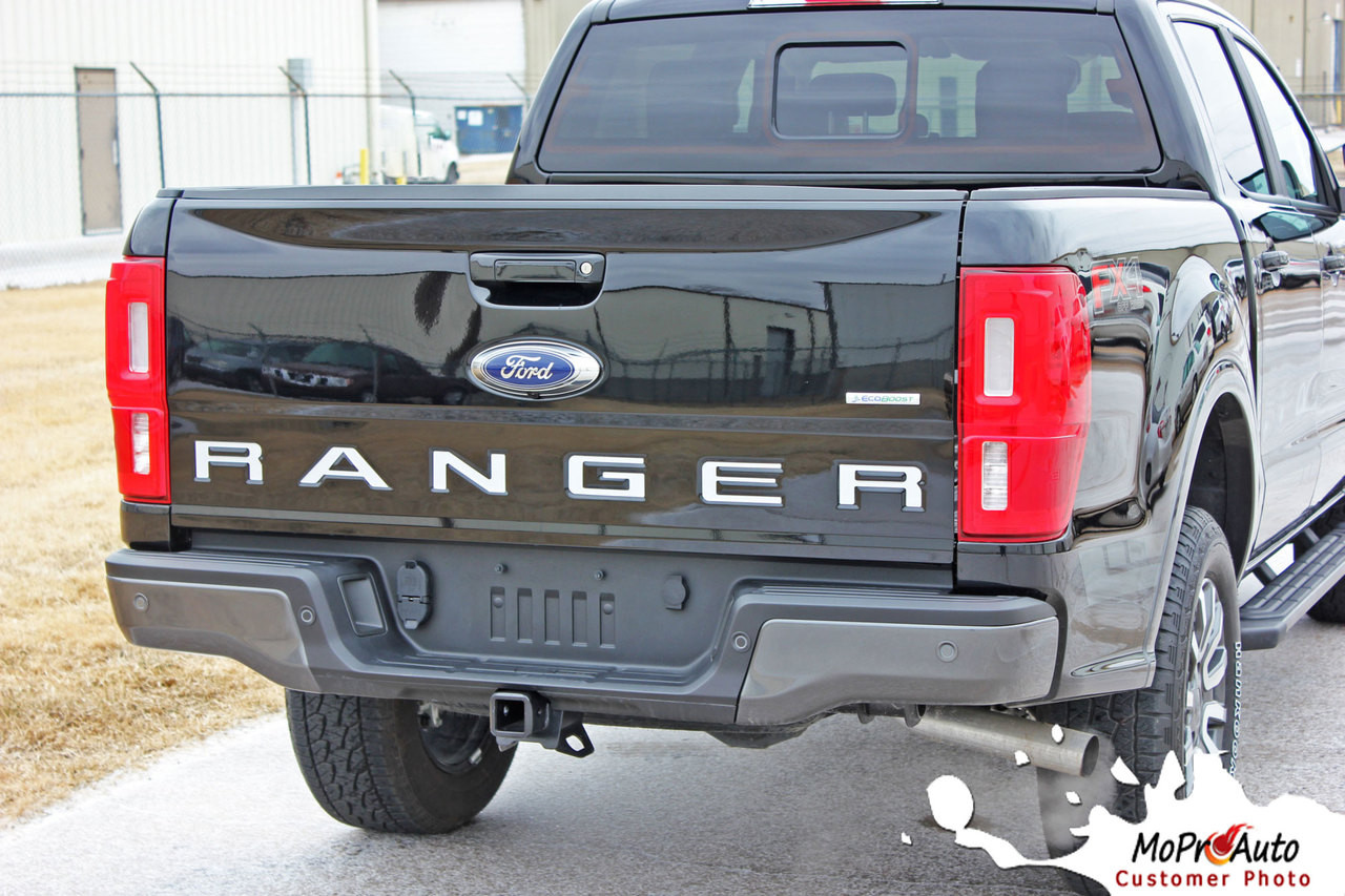 2019 2020 2021 2022 Ford  Ranger REAR TAILGATE LETTERS Vinyl Graphics and Decals Kit - MoProAuto Pro Design Series