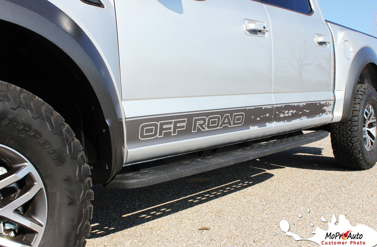 Ford Raptor Rocker Panel VELOCITOR ROCKERS | Ford Raptor Lower Rocker Panel Stripes Vinyl ...