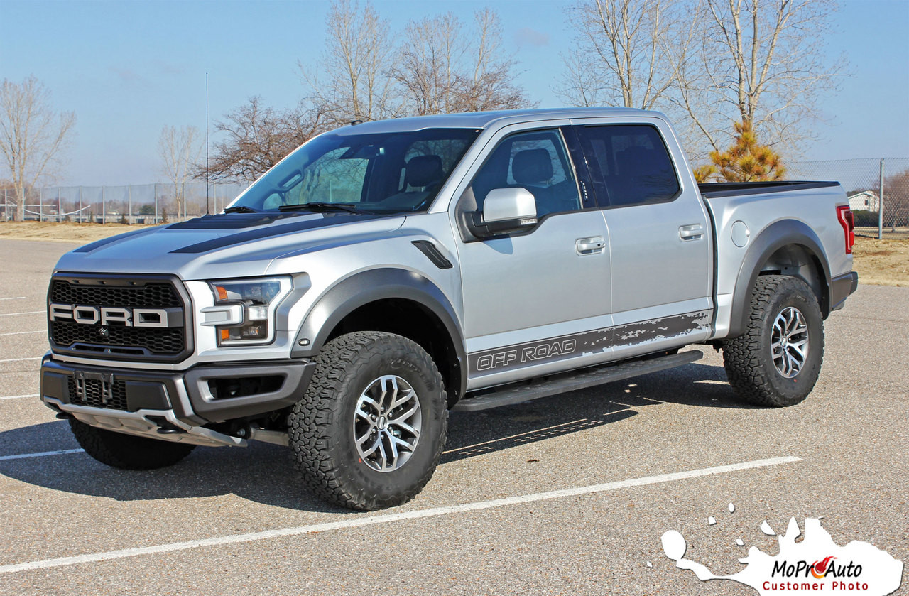 2018 2019 2020 Ford  Raptor VELOCITOR ROCKER Vinyl Graphics and Decals Kit - MoProAuto Pro Design Series