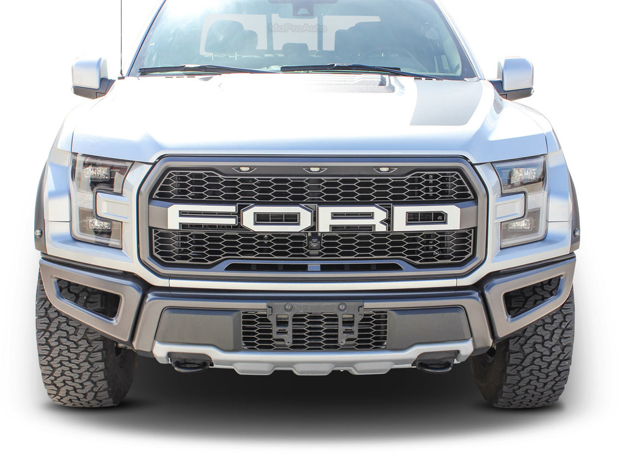 Velocitor Grill Ford Raptor Front Grill Text Decals Letter Stripes Vinyl Graphics Kit 2018 2019 2020 Moproauto Professional Vinyl Graphics And Striping