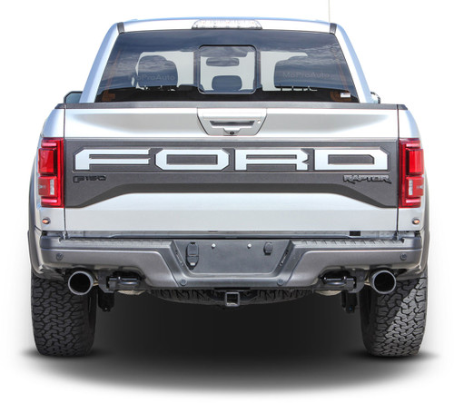 VELOCITOR TAILGATE : Ford Raptor Rear Tailgate Text Decals Letter Stripes Vinyl Graphics Kit 2018 2019 2020 (M-PDS-6176) 