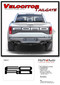 VELOCITOR TAILGATE : Ford Raptor Rear Tailgate Text Decals Letter Stripes Vinyl Graphics Kit 2018 2019 2020 - Details