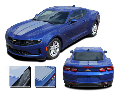 2019, 2020 2021 2022 2023 Camaro Racing Stripes REV SPORT PIN : Chevy Camaro Hood Decals with Pin Stripe Outline Vinyl Graphics Kit (M-PDS-6223)