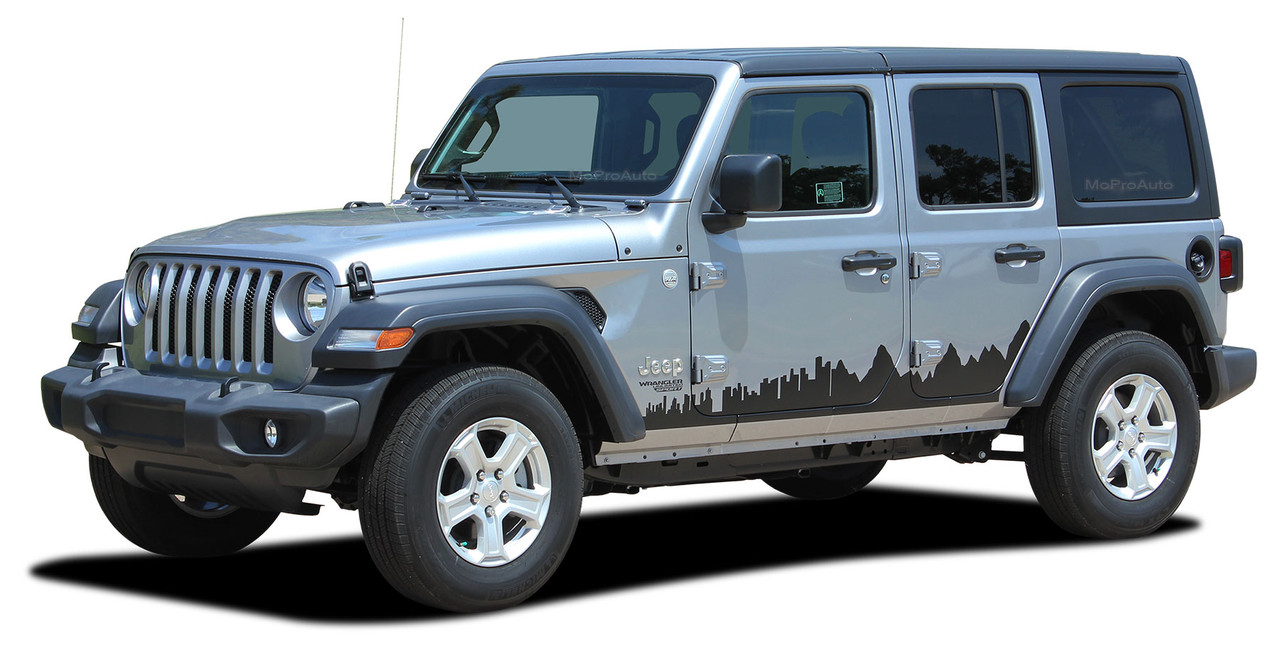 SCAPE : Jeep Wrangler JL Side Door Vinyl Graphics City Scene Body Decal  Stripe Kit for 2007-2017 2018 2019 2020 2021 2022 2023 Models - MoProAuto |  Professional Vinyl Graphics and Striping