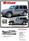 BYPASS : Jeep Wrangler JL Side Door Vinyl Graphics and Hood Decal Stripe Kit for 2007-2017 2018 2019 2020 2021 2022 2023 Models - Details