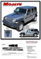 MOJAVE : Jeep Wrangler JL Side Door Vinyl Graphics and Center Hood Decal Stripe Kit for 2007-2017 2018 2019 2020 2021 2022 2023 Models - Details