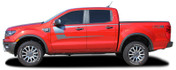 STRIKER : Ford Ranger Side Door Stripes Vinyl Graphics Decals Kit 2019 2020 2021 2022 2023 2024 (M-PDS-6543)