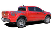 GUARDIAN : Ford Ranger Rear Bed Stripes Vinyl Graphics Decals Kit 2019 2020 2021 2022 2023 2024 (M-PDS-6546)