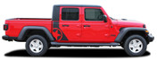 OMEGA SIDES : Jeep Gladiator Side Door Star Vinyl Graphics Body Decal Stripe Kit for 2020-2023 Models (M-PDS-6693)
